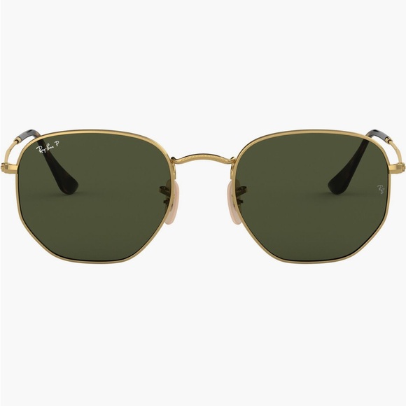 Ray-Ban Accessories - Ray-Ban Classic Hexagonal Flat lenses Gold Frame with Green Lenses